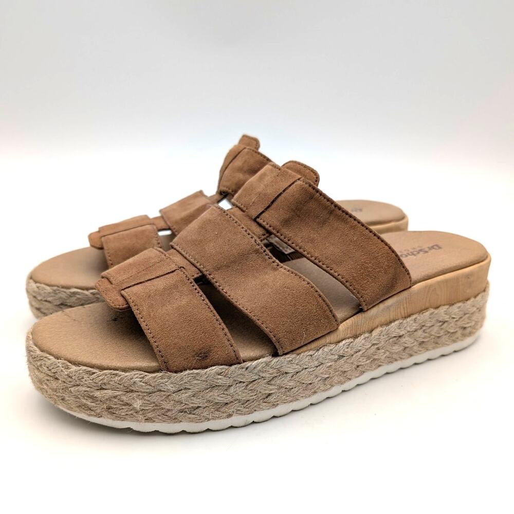 Dr. Scholl's Shoes Electric Espadrille Wedge Sandal Women's Chip Brown Size US8M